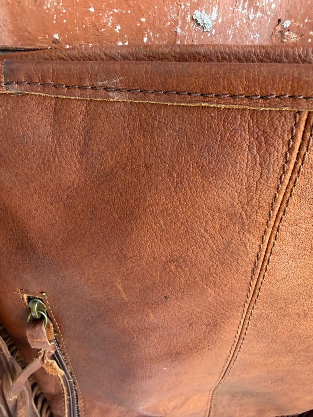 American Darling Fringe Tooled Leather Crossbody Bag with Cow Hide - Picture 8 of 10
